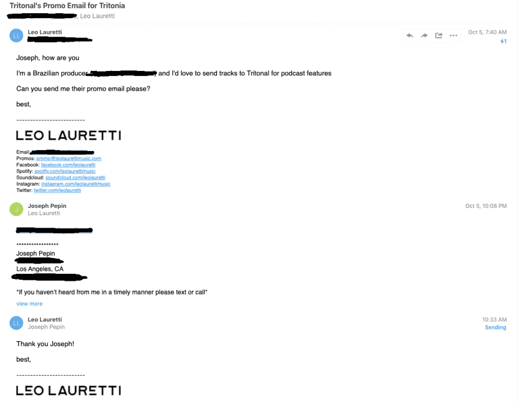 Asking For Promo Email